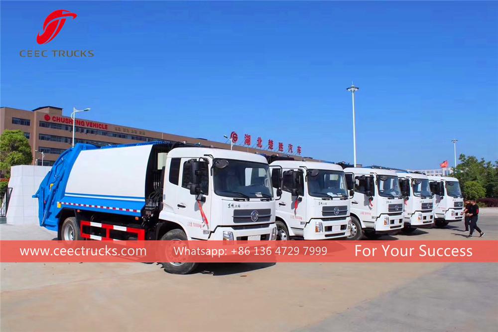 8 chiếc xe tải ép rác dongfeng xuất khẩu về Việt Nam